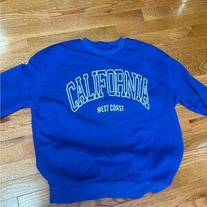 SHEIN Blue California West Coast Men's Bomber Jacket